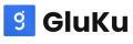 Gluku logo with dark text